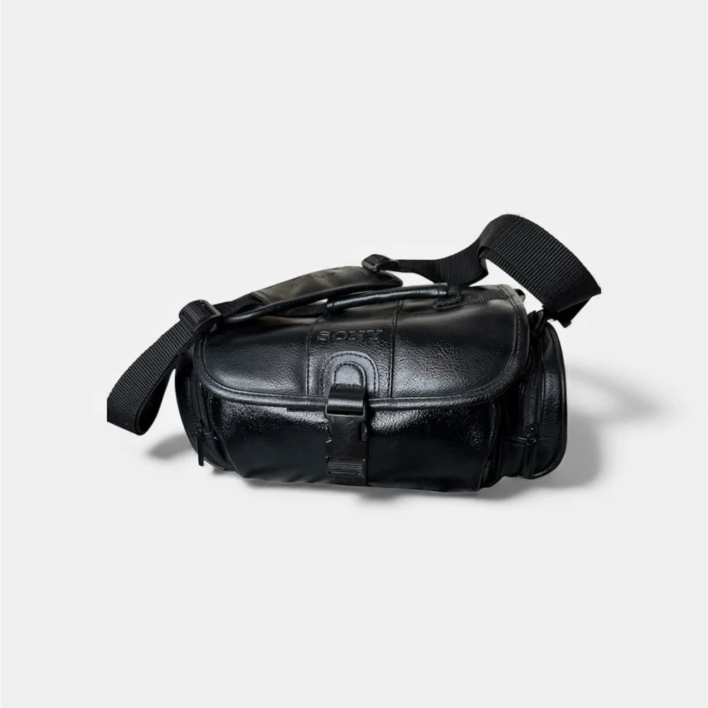 Vintage Sony Camera Bag Shoulder Strap Padded 90s Carry Case Roomy